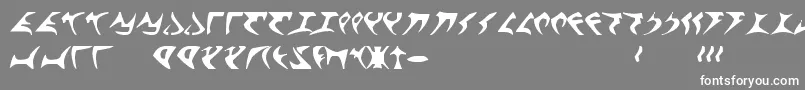 KlingonFont Font – White Fonts on Gray Background