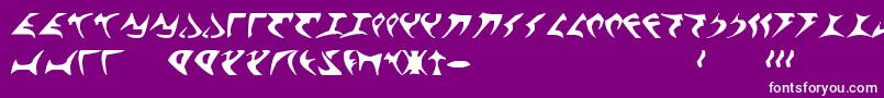 KlingonFont Font – White Fonts on Purple Background