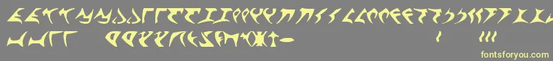 KlingonFont-fontti – keltaiset fontit harmaalla taustalla