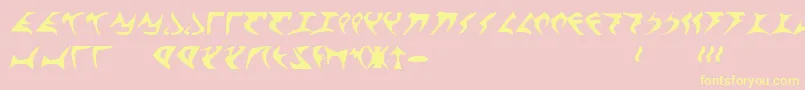 Czcionka KlingonFont – żółte czcionki na różowym tle