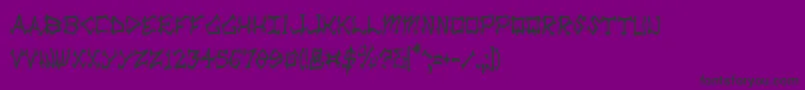 Czcionka Radv2c – czarne czcionki na fioletowym tle