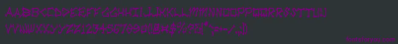 Radv2c Font – Purple Fonts on Black Background