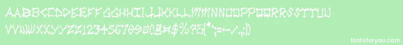Radv2c Font – White Fonts on Green Background