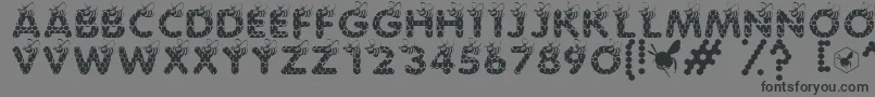 フォントSaveTheHoneybee – 黒い文字の灰色の背景
