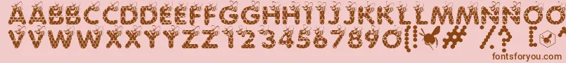 SaveTheHoneybee Font – Brown Fonts on Pink Background