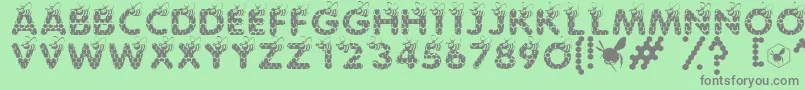 SaveTheHoneybee Font – Gray Fonts on Green Background