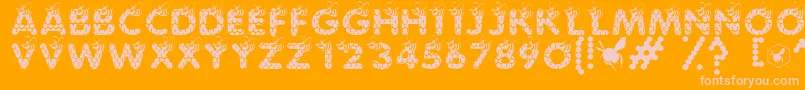 SaveTheHoneybee Font – Pink Fonts on Orange Background