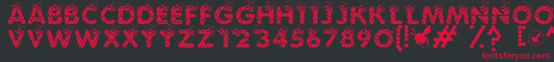 SaveTheHoneybee Font – Red Fonts on Black Background