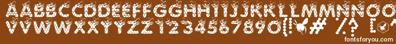 フォントSaveTheHoneybee – 茶色の背景に白い文字