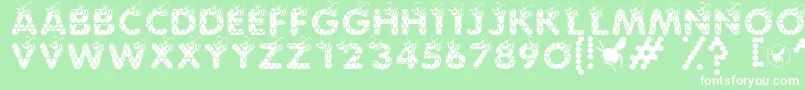 SaveTheHoneybee Font – White Fonts on Green Background