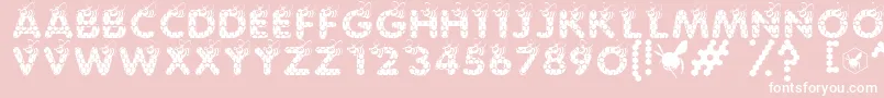 SaveTheHoneybee Font – White Fonts on Pink Background