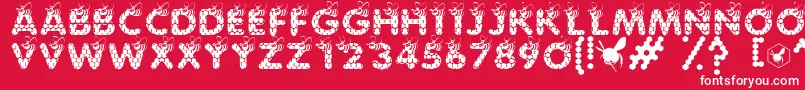 SaveTheHoneybee Font – White Fonts on Red Background