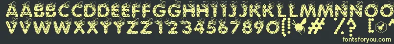 SaveTheHoneybee Font – Yellow Fonts on Black Background