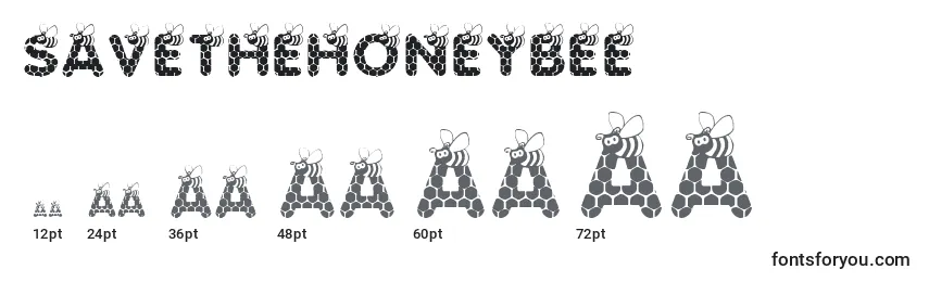 SaveTheHoneybee Font Sizes