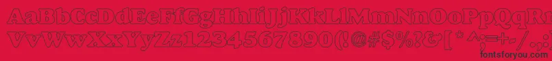 JeevesHollow Font – Black Fonts on Red Background