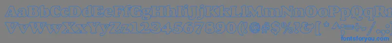 JeevesHollow Font – Blue Fonts on Gray Background