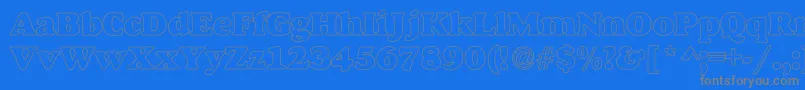 Подробнее о шрифте JeevesHollow Шрифт JeevesHollow – серые шрифты на синем фоне