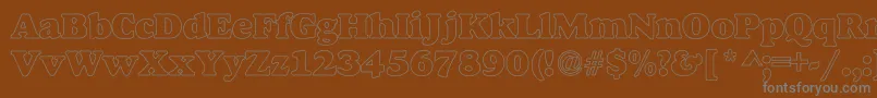 JeevesHollow Font – Gray Fonts on Brown Background