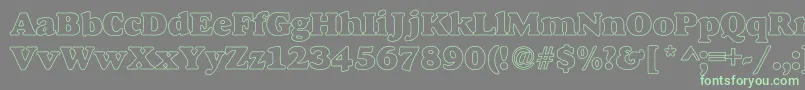 JeevesHollow-Schriftart – Grüne Schriften auf grauem Hintergrund