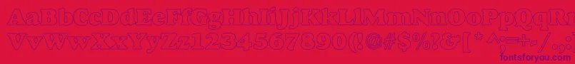 JeevesHollow Font – Purple Fonts on Red Background