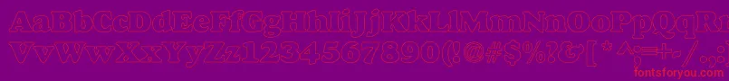 JeevesHollow Font – Red Fonts on Purple Background