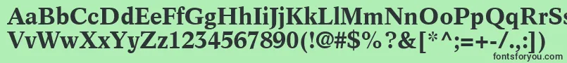 Шрифт InformaticsSsiBold – чёрные шрифты на зелёном фоне
