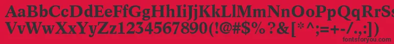 フォントInformaticsSsiBold – 赤い背景に黒い文字