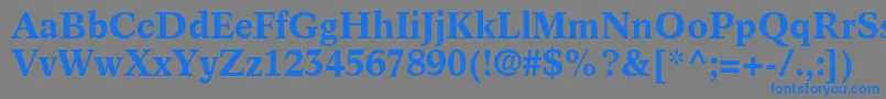 フォントInformaticsSsiBold – 灰色の背景に青い文字