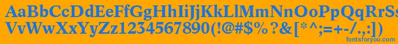 フォントInformaticsSsiBold – オレンジの背景に青い文字