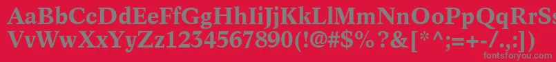 フォントInformaticsSsiBold – 赤い背景に灰色の文字