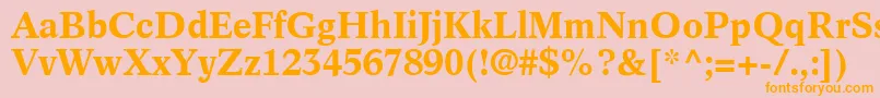 InformaticsSsiBold Font – Orange Fonts on Pink Background