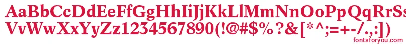 InformaticsSsiBold-fontti – punaiset fontit valkoisella taustalla