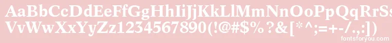 InformaticsSsiBold-fontti – valkoiset fontit vaaleanpunaisella taustalla