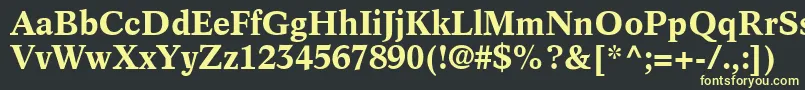 Czcionka InformaticsSsiBold – żółte czcionki na czarnym tle