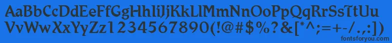 RomicLtMedium Font – Black Fonts on Blue Background