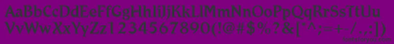 フォントRomicLtMedium – 紫の背景に黒い文字