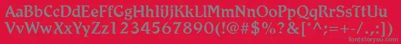 RomicLtMedium Font – Gray Fonts on Red Background