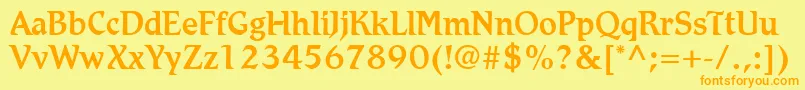 RomicLtMedium Font – Orange Fonts on Yellow Background