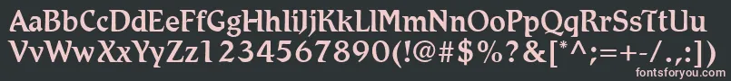 フォントRomicLtMedium – 黒い背景にピンクのフォント