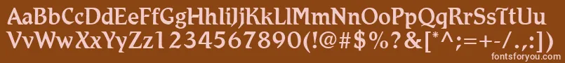RomicLtMedium Font – Pink Fonts on Brown Background