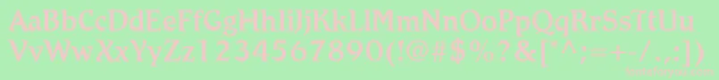 RomicLtMedium Font – Pink Fonts on Green Background