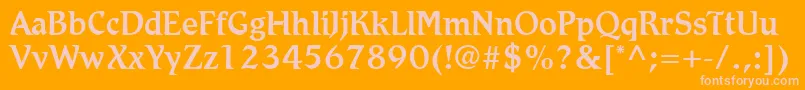RomicLtMedium Font – Pink Fonts on Orange Background