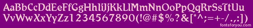 RomicLtMedium Font – Pink Fonts on Purple Background