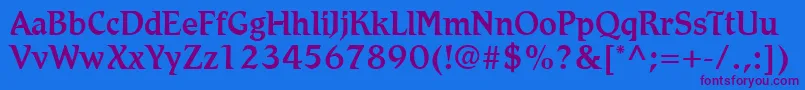 RomicLtMedium Font – Purple Fonts on Blue Background