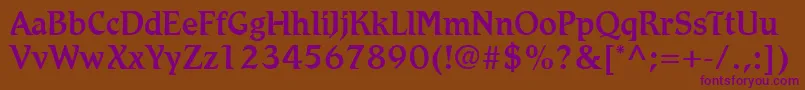 RomicLtMedium Font – Purple Fonts on Brown Background