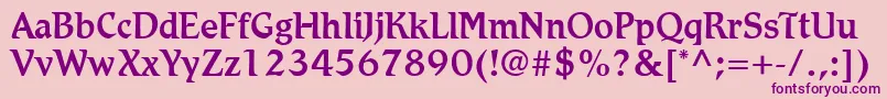RomicLtMedium Font – Purple Fonts on Pink Background