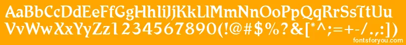 RomicLtMedium Font – White Fonts on Orange Background