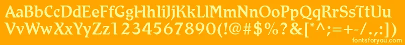 RomicLtMedium Font – Yellow Fonts on Orange Background