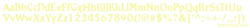 RomicLtMedium Font – Yellow Fonts on White Background