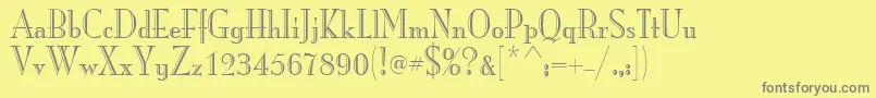 ItcMonaLisaRecut Font – Gray Fonts on Yellow Background